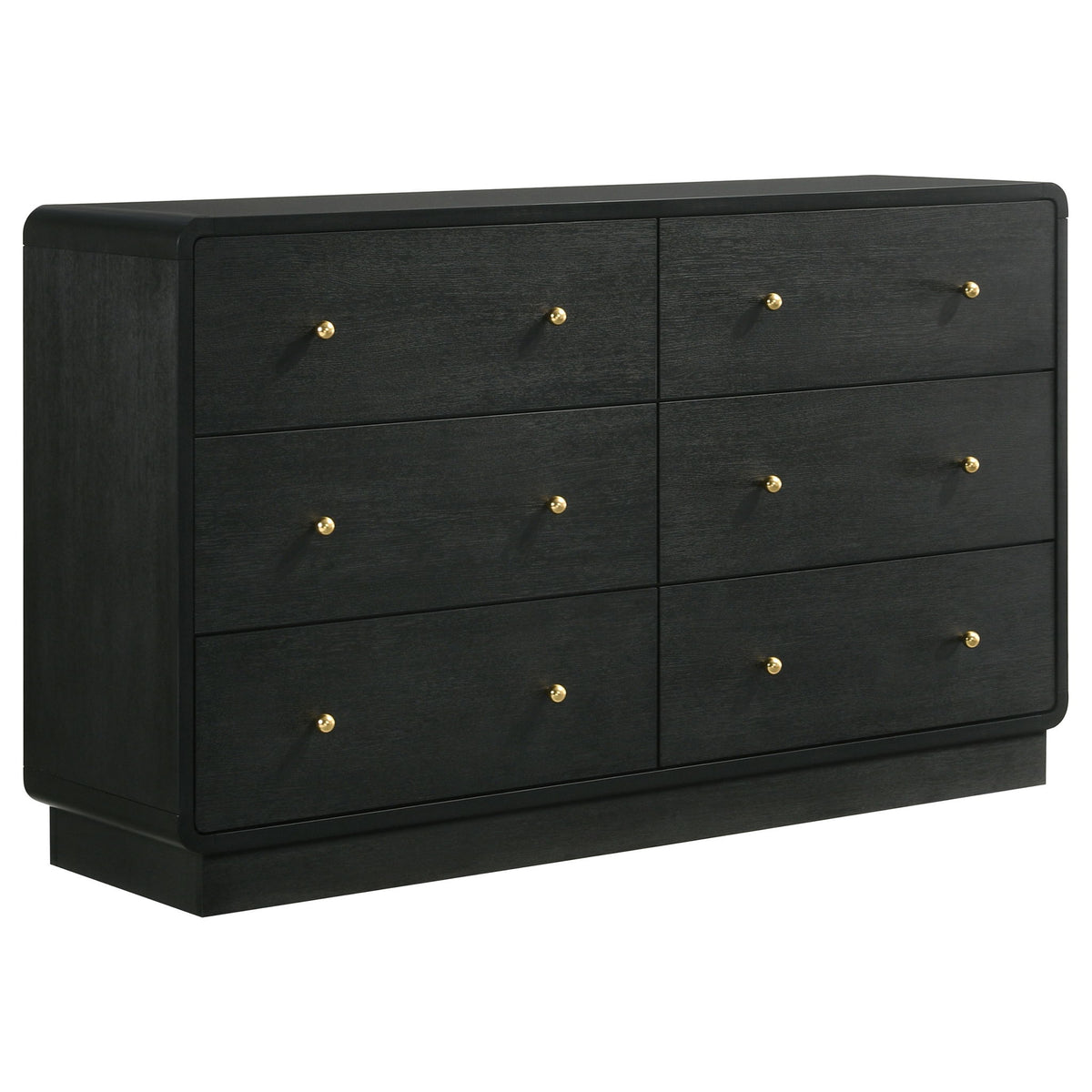 Burton - 6 Drawer Dresser Cabinet - Black