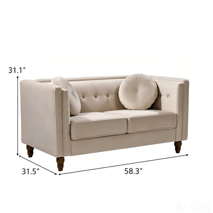 Chesterfield Loveseat 2 Seater Couch For Living Room