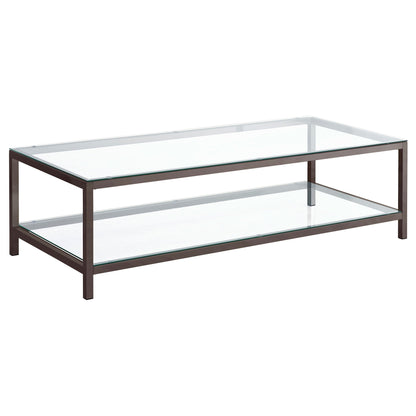 Natasha - 1 Shelf Coffee Table - Nickel