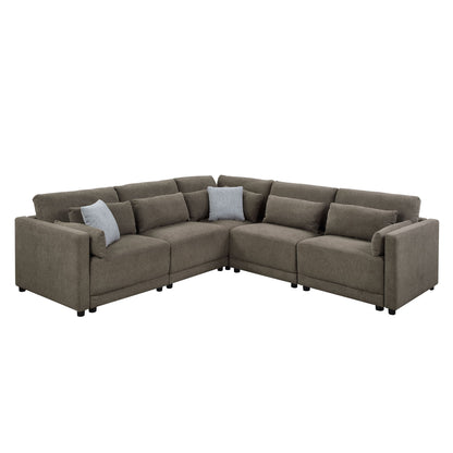 Rylie - Modular Sectional Sofa With Toss Pillows
