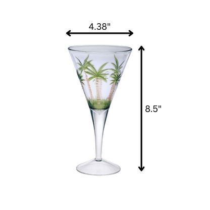 Leadingware V Shaped Unbreakable Plastic Wine Glasses, 14Oz (Set of 4) - Clear