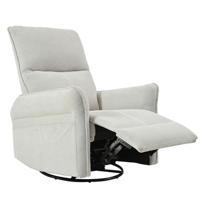 270° Power Swivel Rocker Glider Recliner Chair With USB Ports