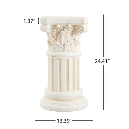 Roman Column Pedestal Stand With Ornate Carving Design