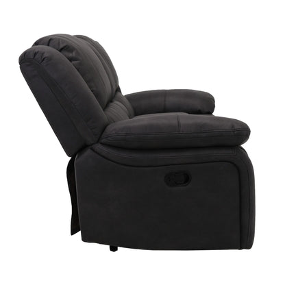Reclining Console Loveseat - Black