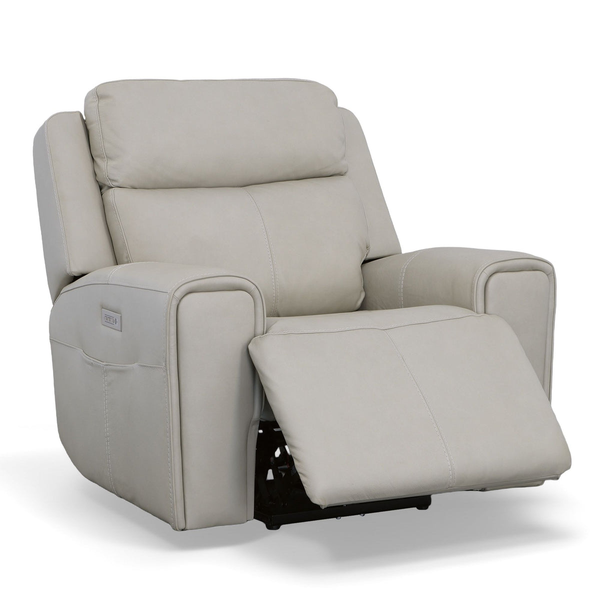 Barnett - Power Recliner With Power Headrest & Lumbar - Timber