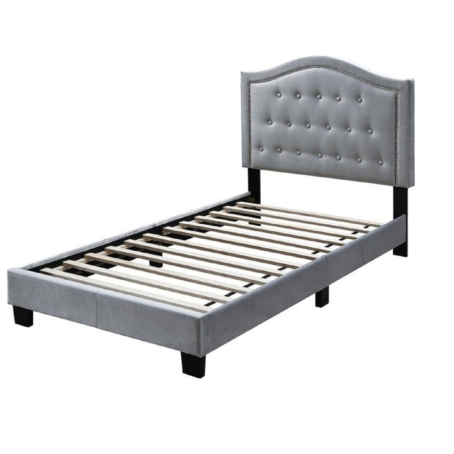 European Style Bed, Button Tufted Headboard