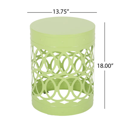 Outdoor Metal Large End Table, Modern Design