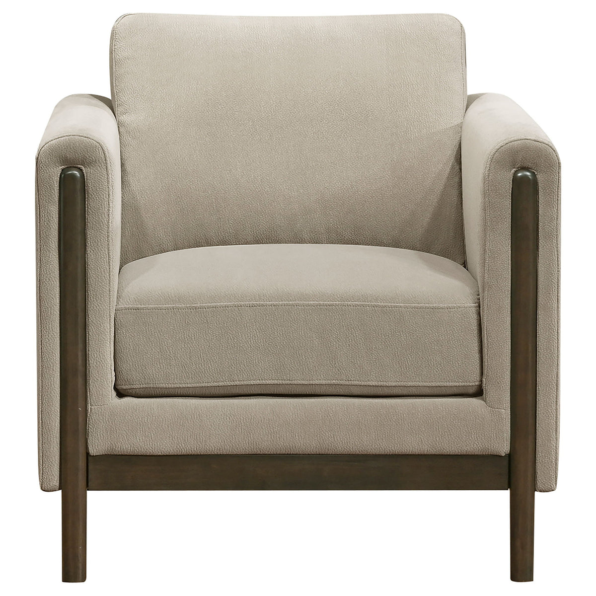 Fisher - Upholstered Panel Arm Accent Chair - Taupe