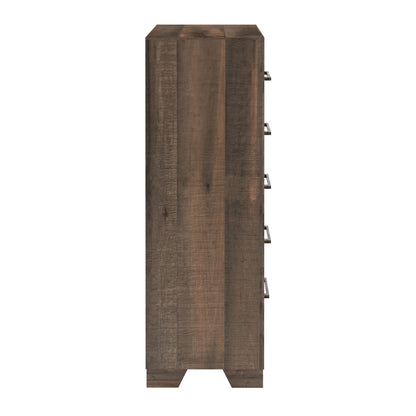 5 Drawer Chest - Brown - Wood