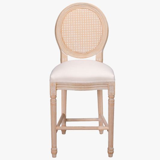 French Country Bar Chairs With Round Back (Set of 2)