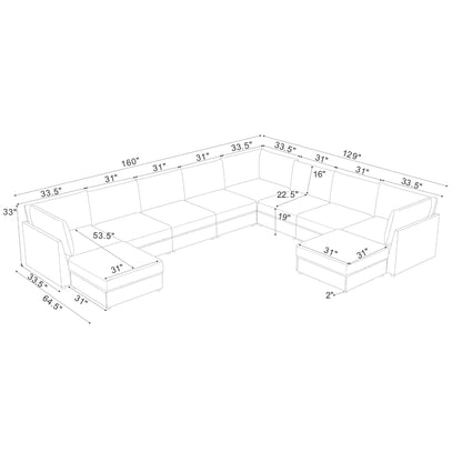 Modular Sectional With Custom Configuration
