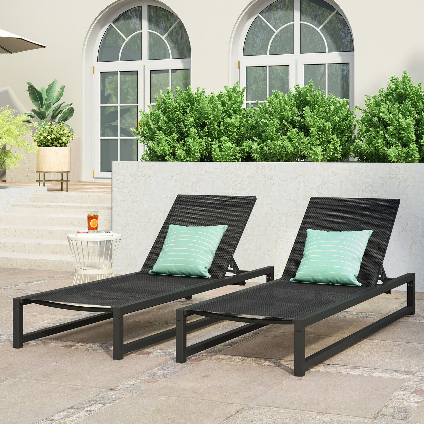 Venice - Classic Chaise Lounge With Adjustable Aluminum Frame