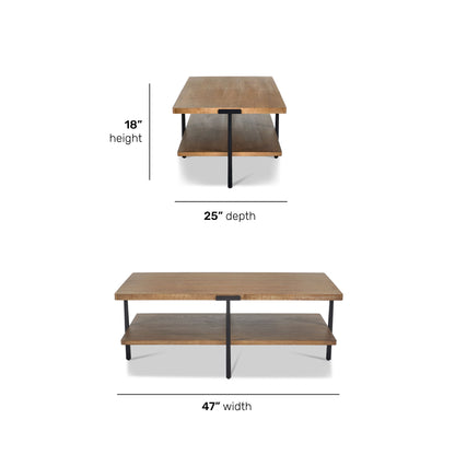 Millwork - Rectangular Coffee Table - Light Brown
