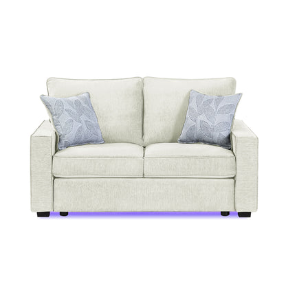 Rita - Loveseat, LED Base Lighting, Cushions And 2 Accent Pillows