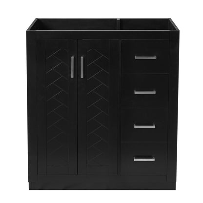Retro Style Bathroom Vanity With 3 Drawers & Soft-Closing Doors