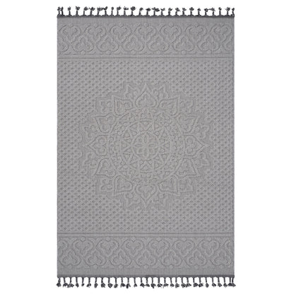 Guros - 6' X 9' Medallion Indoor / Outdoor Area Rug - White