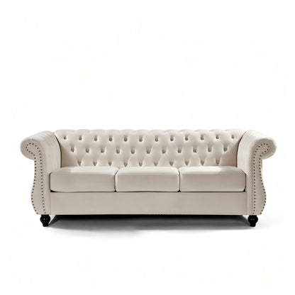 Chesterfield 3 Seater Sofa With Rolled Arms