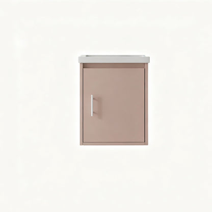 Floating Bathroom Vanity Combo, Wall Mounted Cabinet With Sink & Soft Close Doors For Small Bathrooms
