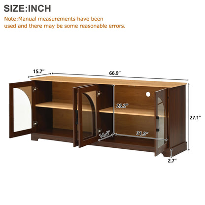 TV Stand With Semi Arched Doors