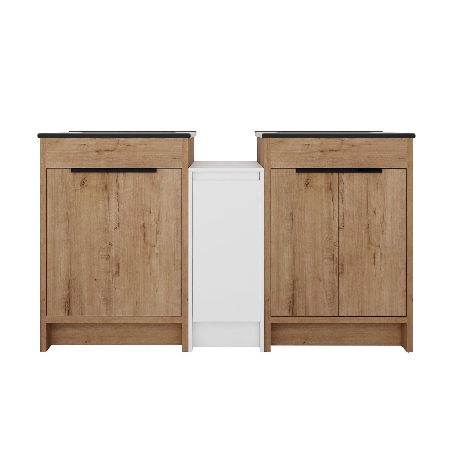 Freestanding Bathroom Vanity With Sink, Storage Cabinets, Soft Closing Doors