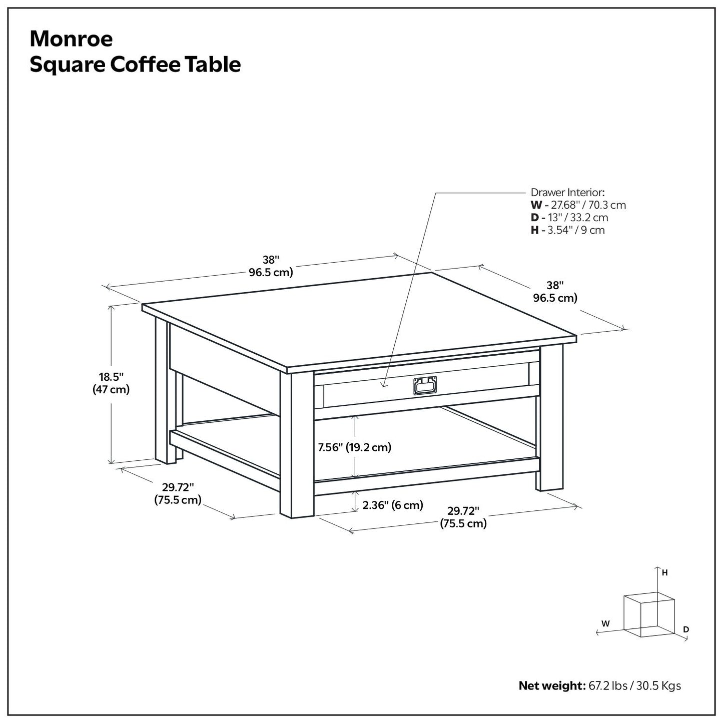 Monroe - Handcrafted Side Table