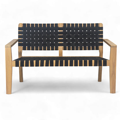 Woven Rope Outdoor Deep Seating Porch Loveseat For Garden