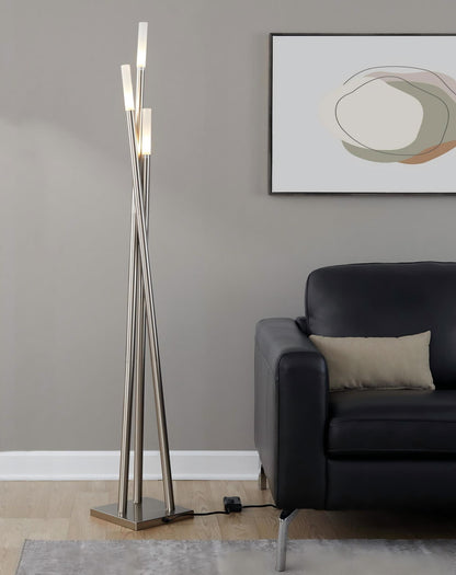 Icicle - Contemporary Floor Lamp - Nickel