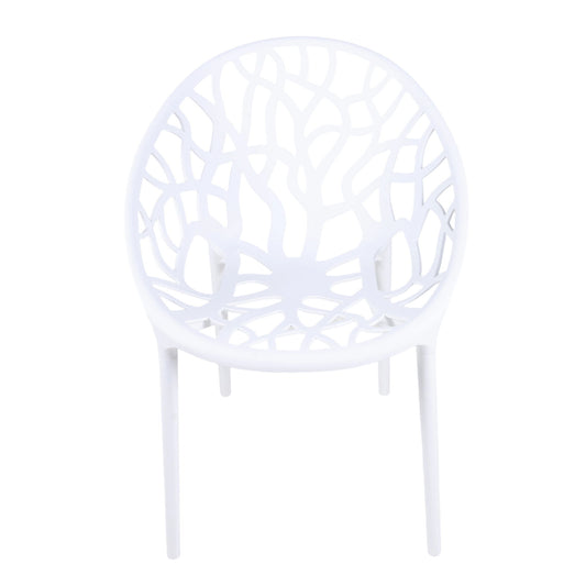 Dining Chair, Transparent Shell Design For Home (Set of 4) - White