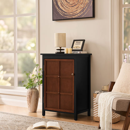 Floor Cabinet With Doors & Adjustable Shelf, Storage Cabinet For Entryway