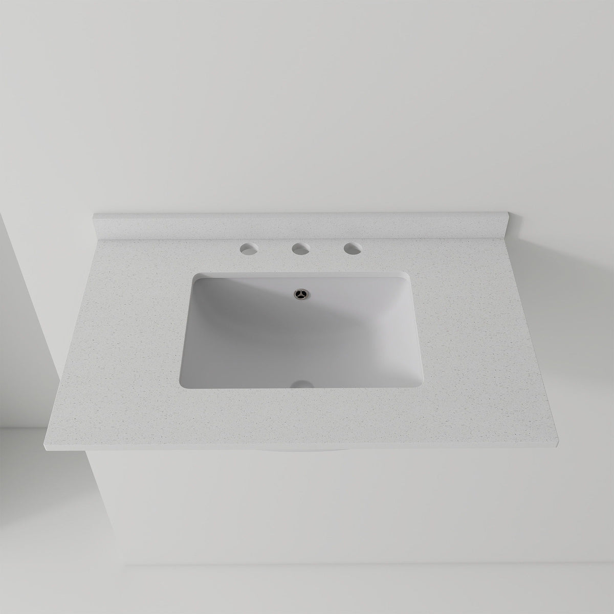 Basin Sink, 0.6" Ultra Thin Profile, Triple Faucet Holes