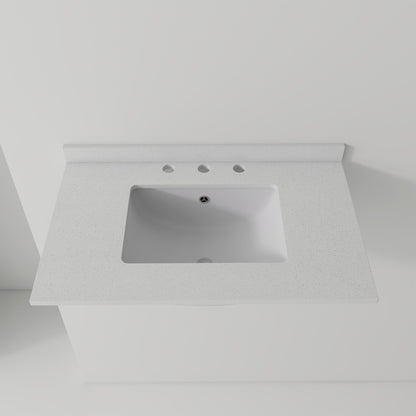 Basin Sink, 0.6" Ultra Thin Profile, Triple Faucet Holes