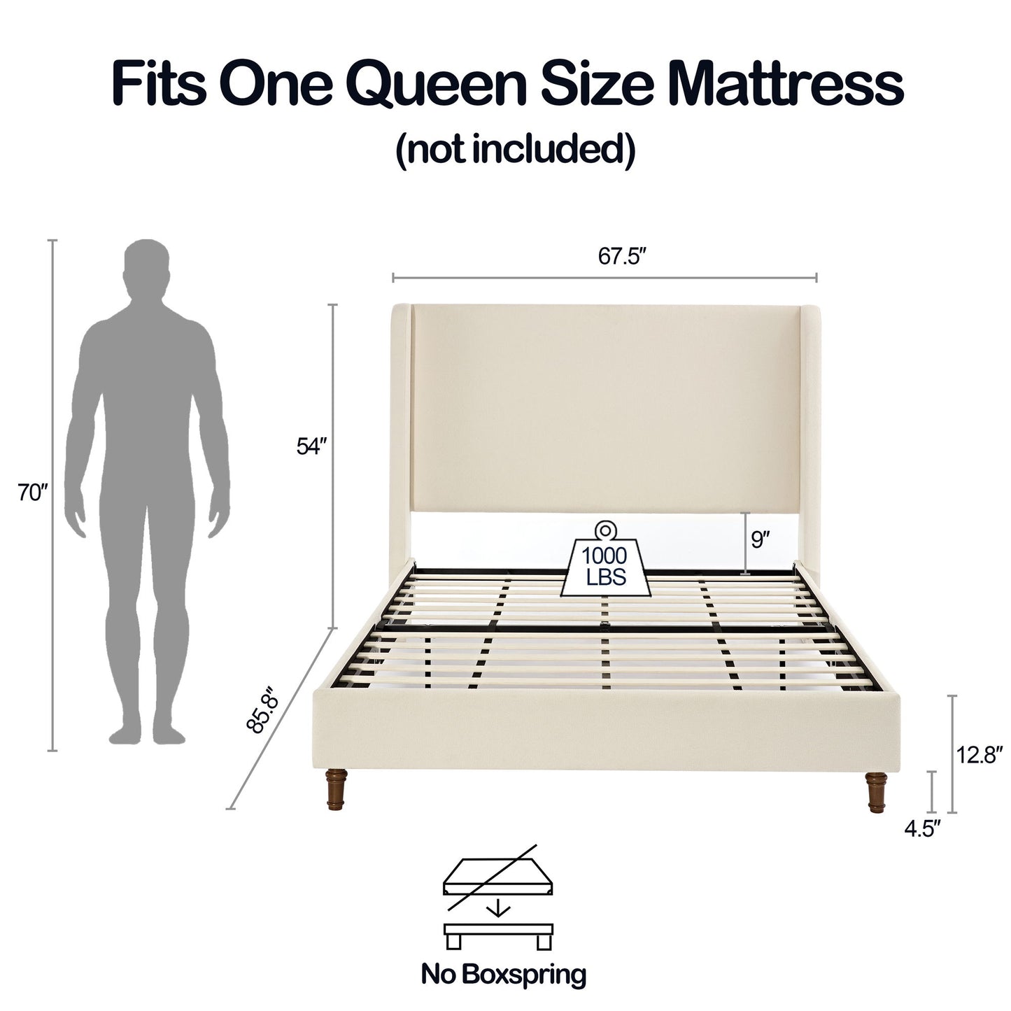 Harper - Tall Headboard Upholstered Bed