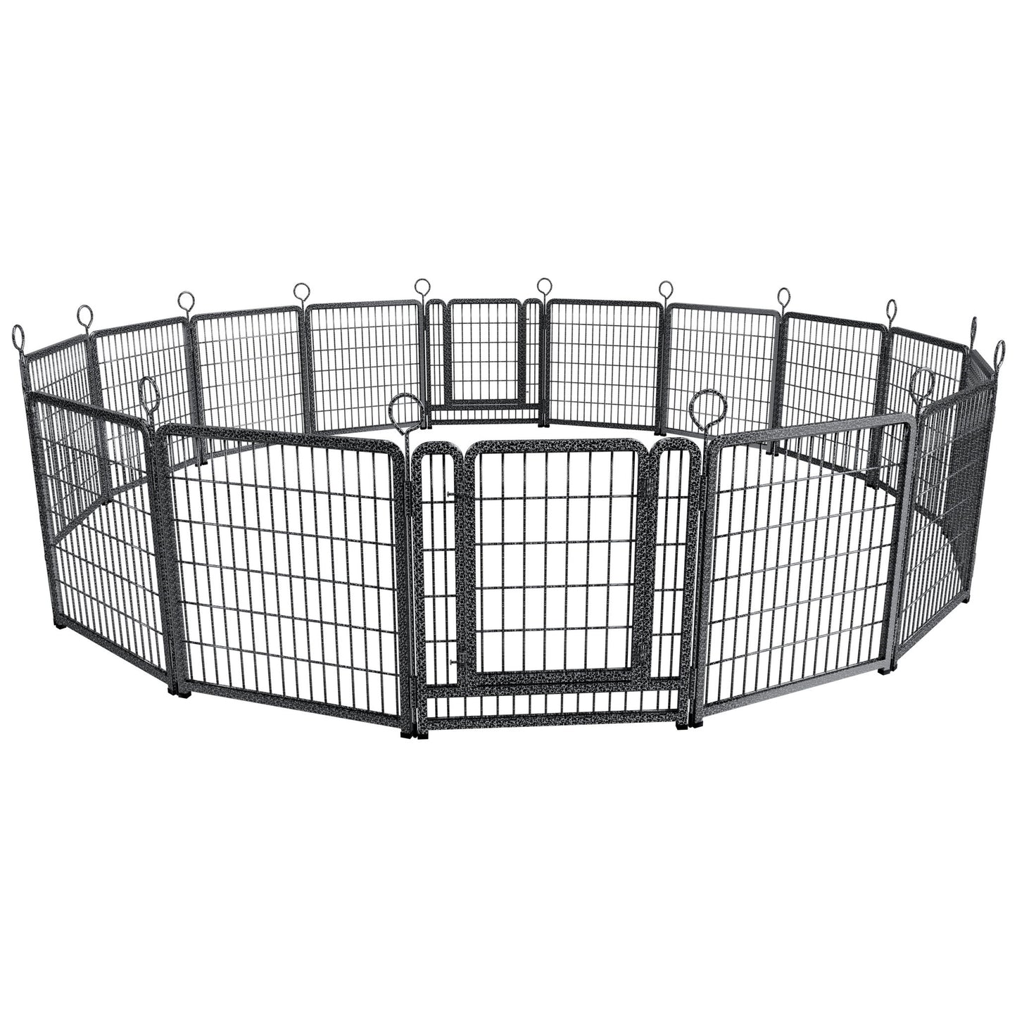 Heavy Duty Dog Playpen Outdoor 16 Piece Panels - Snow Leopard