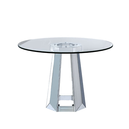 Round Dining Table For Kitchen - Silver
