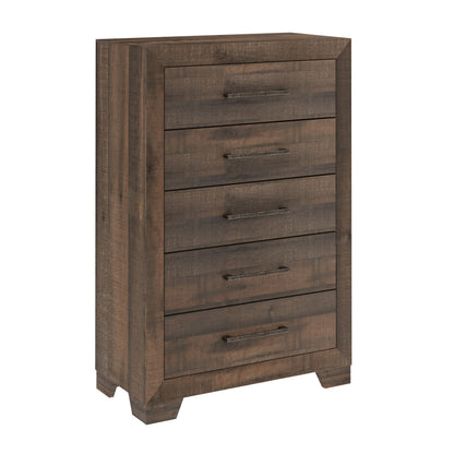 5 Drawer Chest - Brown - Wood