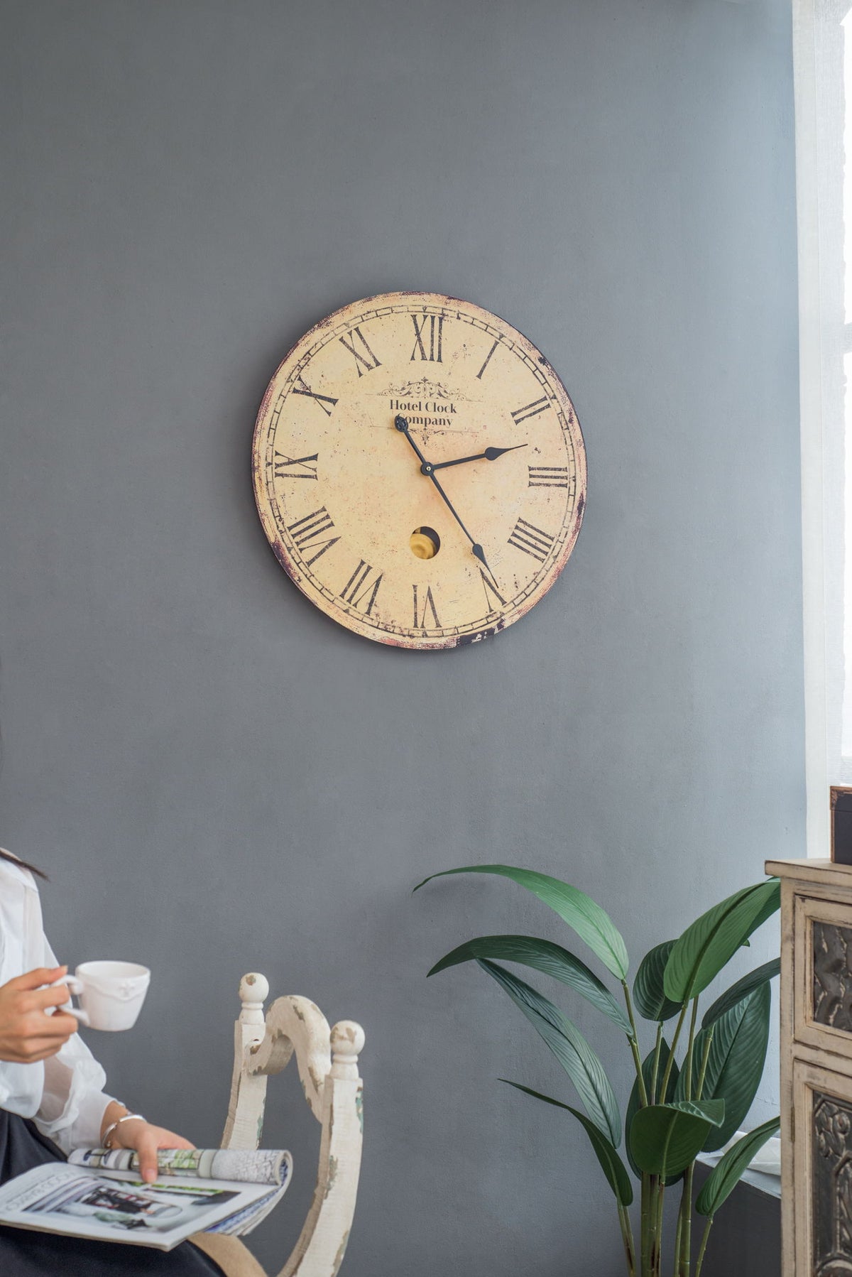 Wall Clock - Beige