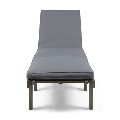 Ariana - Wood Chaise Lounge With Cushion