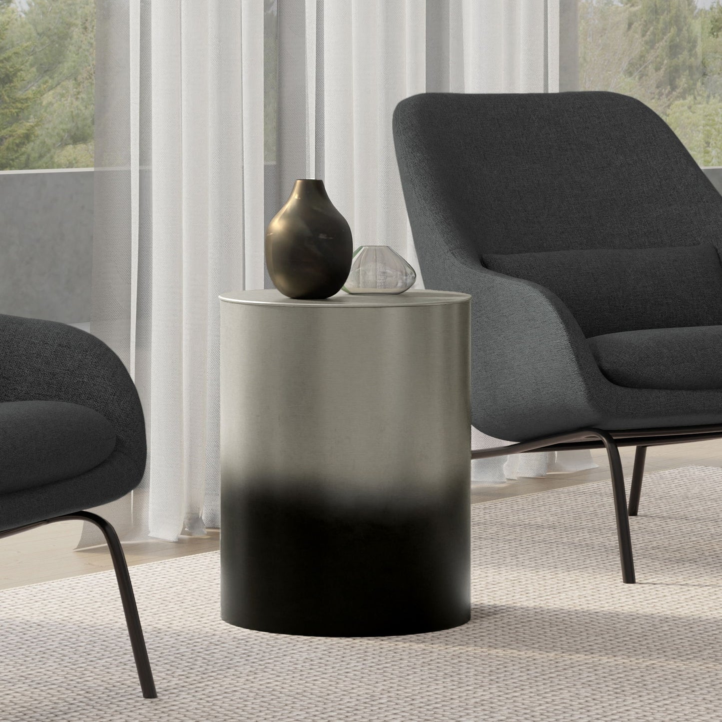 Curtis - Ombre Metal Cylinder Accent Table
