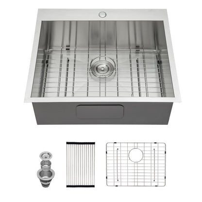 Stainless Steel Drop In Kitchen Sink, Topmount