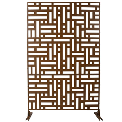 Decorative Freestanding Metal Privacy Screen For Indoor & Outdoor Use