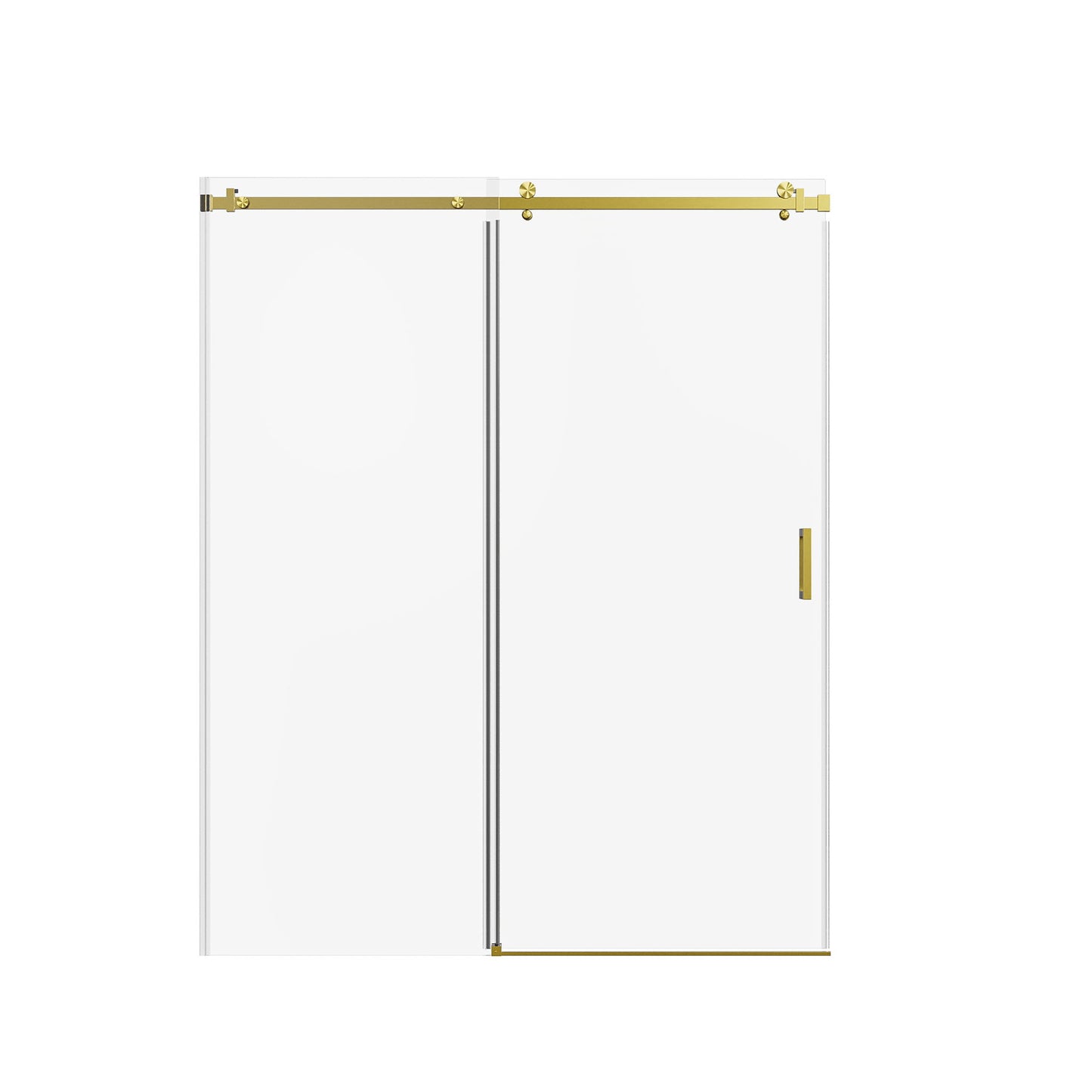 Frameless Single Sliding Shower Door, Sgcc Tempered Glass, Reversible