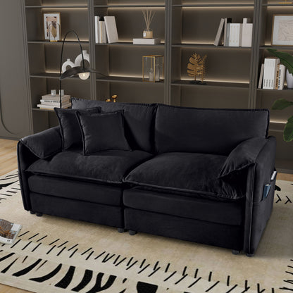 Modern Oversized Loveseat Sofa With Deep Seat And Diy Combination