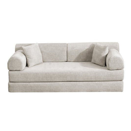 Convertible Sleeper Sofa Bed, Folding Mattress Couch - Light Camel