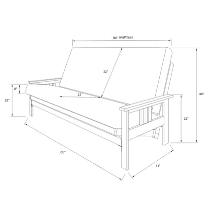 Westwood - Queen Size Futon Frame Sofa