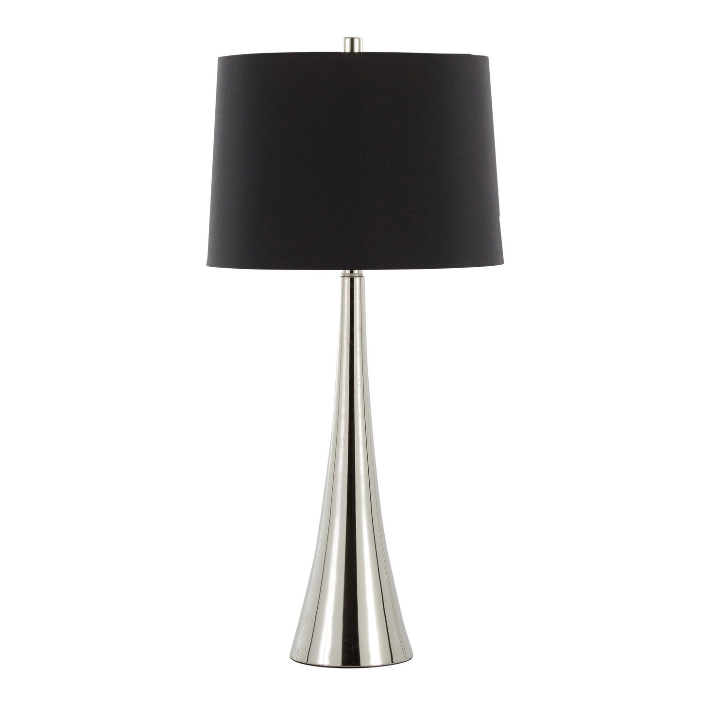 Diana - Contemporary Table Lamp (Set of 2) - Polished Nickel / Black Satin