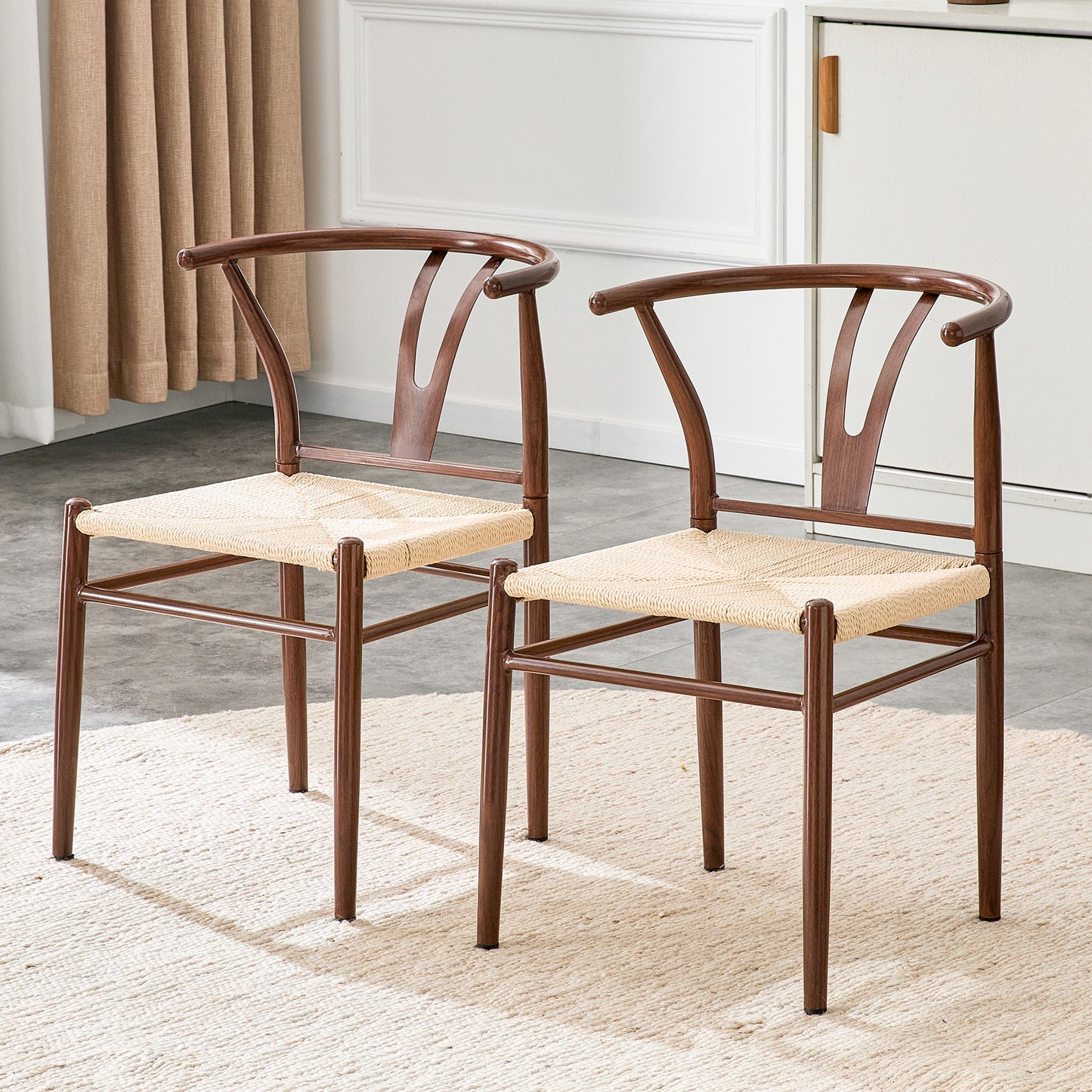 Wesborn - Y Shaped Medieval Armchair For Dining Table (Set of 2) - Brown