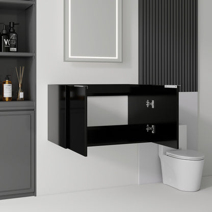 Floating Bathroom Vanity Cabinet With Soft Close Double Doors, Spacious Interior Storage, Wall Mounted, Cabinet Only