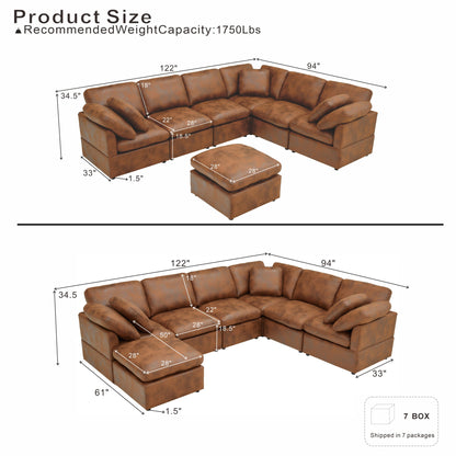 Deep Modular Cloud Sofa, Freely Configurable
