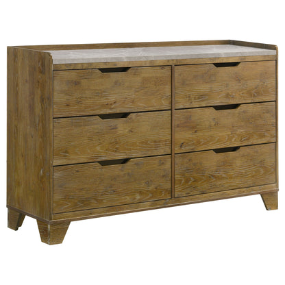 Packard - 6 Drawer Dresser - Oak