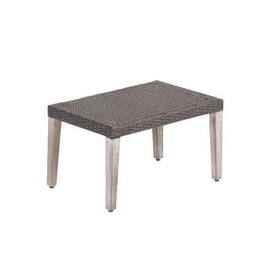 Savannah - Outdoor Wicker And Ottoman - Gray